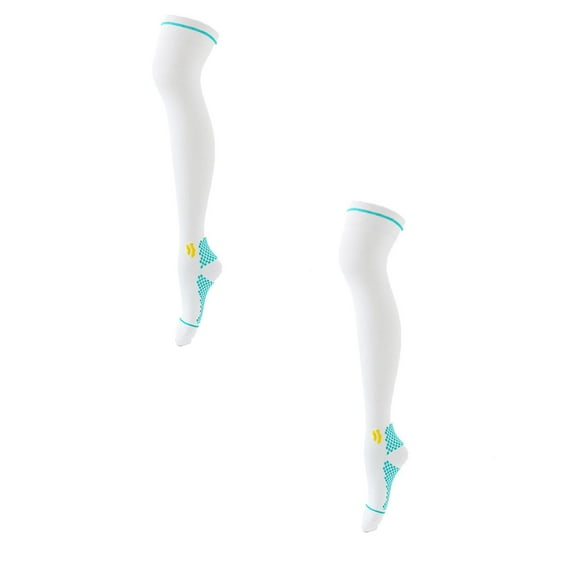 Compression Socks for Women, Men's And Women's Lengthening Over The Knee Sports Muscle Socks Socks Leg Warmers Pressure Socks Compression Socks *2PCS(z1 White 2PCS,One Size)