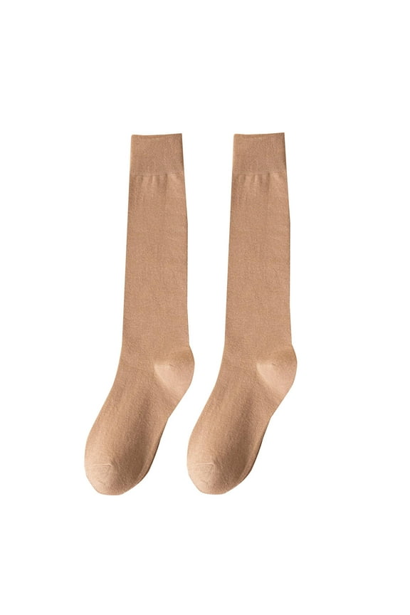 Socks for Women Slimming Socks Women's Calf Socks Black Half Tall Solid Color Cotton Socks Spring and Fall Stockings High Top Stockings Winter Fall Womens Socks