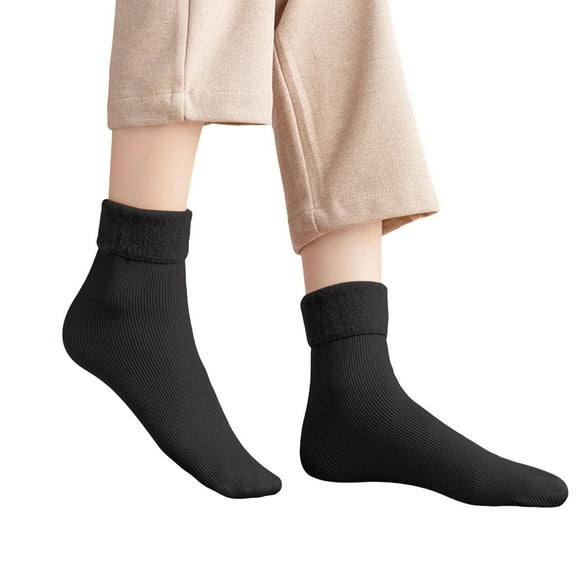 Compression Socks for Women Wide Calf – Plus Size Stockings for Flying & Work Winter Warm Thermal Socks For Men Women Extra Thick Insulated Heated Crew Boot Socks For Extreme Cold Weather