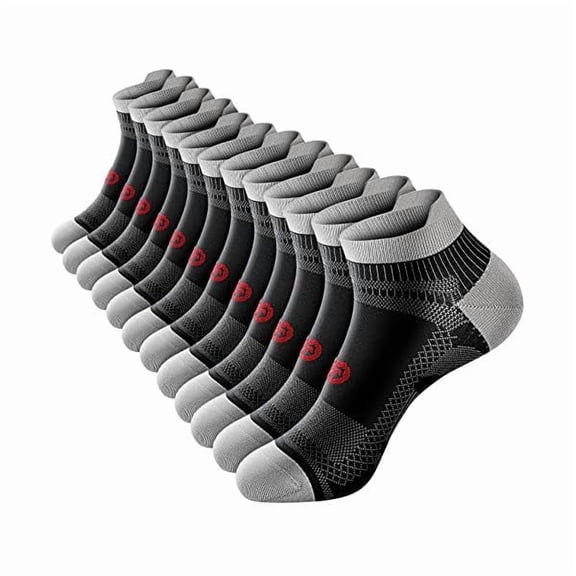 Compression Socks for Men & Women, 2/4/6 Pairs Ankle Running Socks with Arch Support, Ankle Support, Plantar Fasciitis