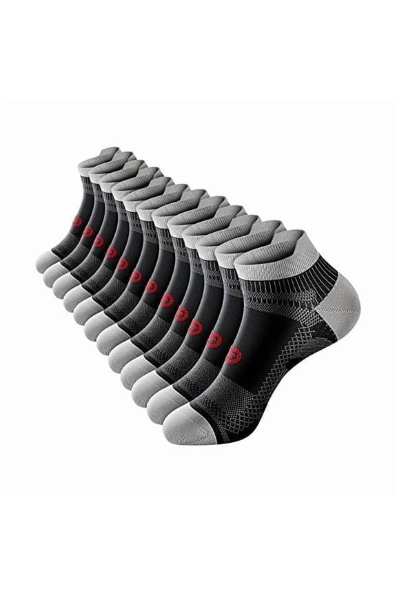 Compression Socks for Men & Women, 2/4/6 Pairs Ankle Running Socks with Arch Support, Ankle Support, Plantar Fasciitis