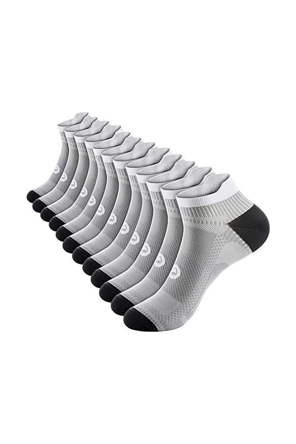 Compression Socks for Men & Women, 2/4/6 Pairs Ankle Running Socks with Arch Support, Ankle Support, Plantar Fasciitis
