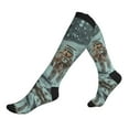 thumbnail image 1 of Compression Socks for Men Women -Astronauts On Lunar Mission Knee High Compression Stockings for Men Women, 1 of 5