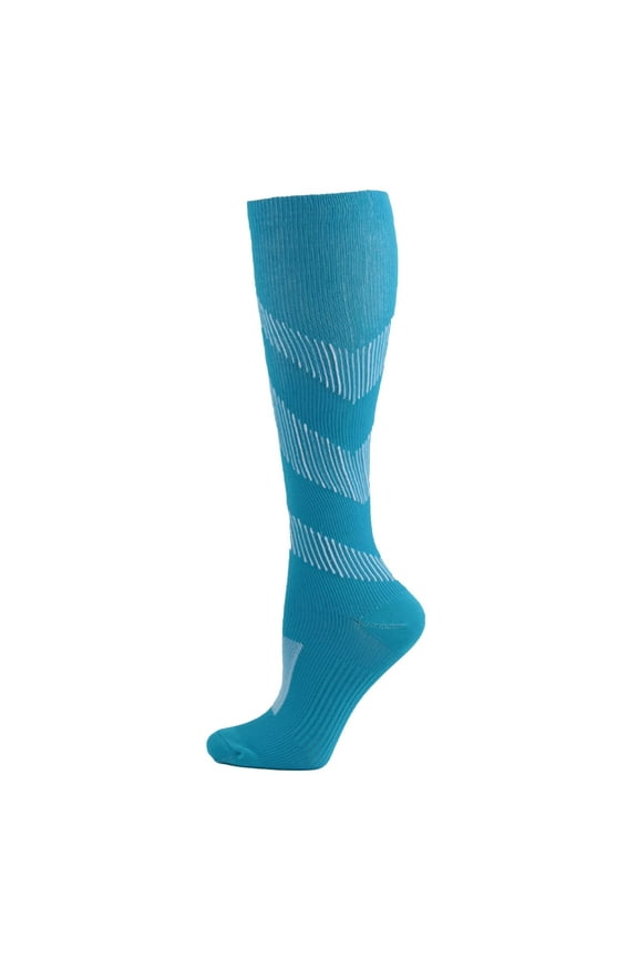 Compression Socks for Men & Women Cotton Over the Calf Breathable Color-Block Stretchy Athletic Soccers Long Boot Sock 2025