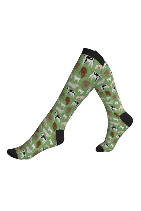 Compression Socks for Men Women -Cows And Calves Knee High Compression Stockings for Men Women