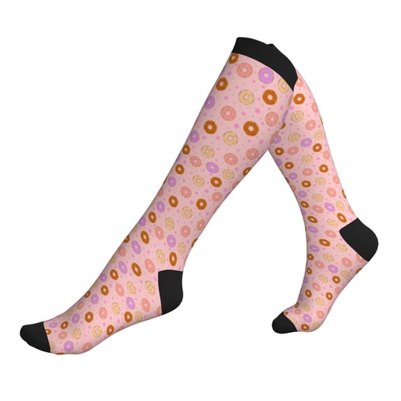 Compression Socks for Men Women -Donuts Knee High Compression Stockings for Men Women