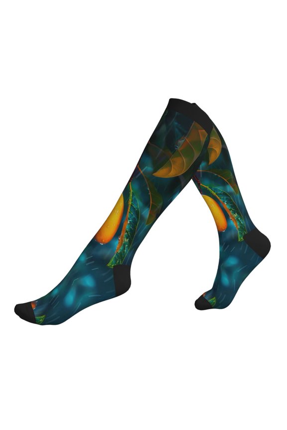 Compression Socks for Men Women -Mango In The Rain Knee High Compression Stockings for Men Women
