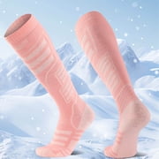 Compression Socks for Men Women Moisture-Wicking Casual Color Block Over-the-Calf Breathable Thermal Athletic Workout Running Long Boot Sock