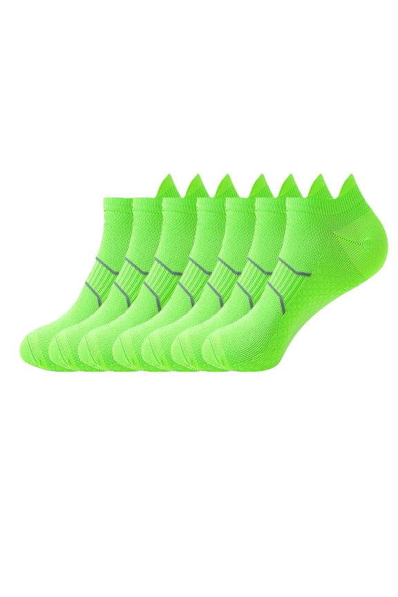 Compression Socks for Unisex Men and Women , Ankle Soft Moisture-Wicking Socks , Athletic Cushioned Low Cut Running Socks for a Secure Fit - 7 Pairs