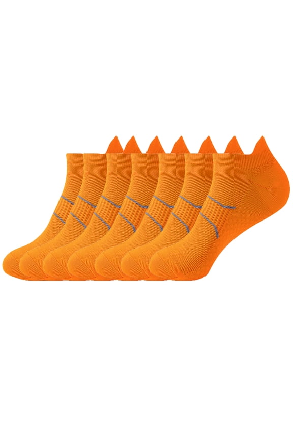 Compression Socks for Unisex Men and Women , Ankle Soft Moisture-Wicking Socks , Athletic Cushioned Low Cut Running Socks for a Secure Fit - 7 Pairs