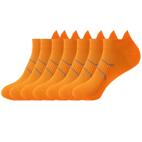 Compression Socks for Unisex Men and Women , Ankle Soft Moisture-Wicking Socks , Athletic Cushioned Low Cut Running Socks for a Secure Fit - 7 Pairs