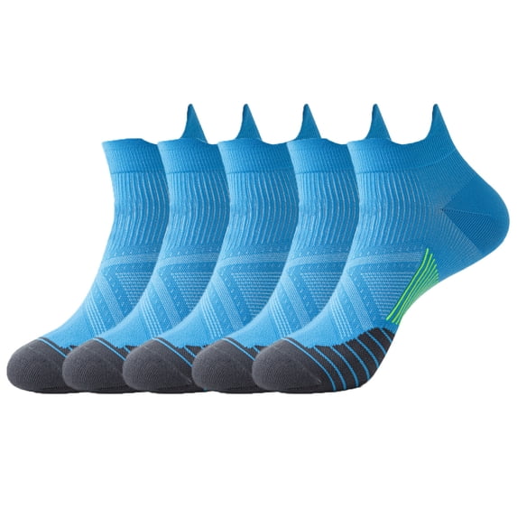 Compression Socks for Unisex Men and Women , Ankle Soft Moisture-Wicking Socks , Athletic Cushioned Low Cut Running Socks for a Secure Fit - 7 Pairs