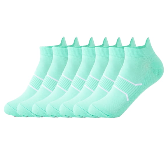 Compression Socks for Unisex Men and Women , Ankle Soft Moisture-Wicking Socks , Athletic Cushioned Low Cut Running Socks for a Secure Fit - 7 Pairs