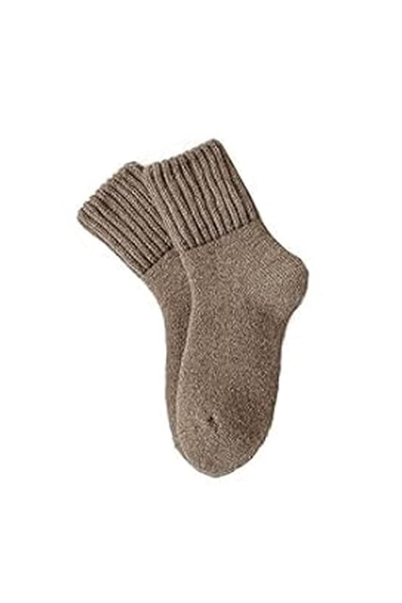 Compression Socks for Women 2026 New Solid Knit Thick Warm Mid Calf Soft Comfy Mens Socks Brown One Size