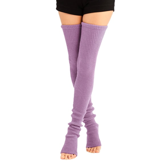 Compression Socks for Women Breathable Support Opaque Soft Closed Toe Fall Fashion Must Have Thigh High Stockings Light Violet