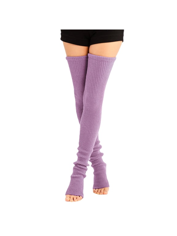 Compression Socks for Women Breathable Support Opaque Soft Closed Toe Fall Fashion Must Have Thigh High Stockings Light Violet