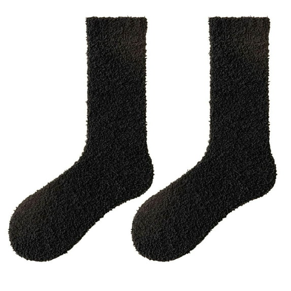 Compression Socks for Women - Fall Winter Coral Long House Socks, Thick Warm Design Soft Shed-Resistant, Sleep Comfort Socks for Diabetic Care