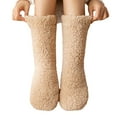 thumbnail image 1 of Compression Socks for Women, Floor Socks Adult Sleep Socks Winter Snow Socks Home Month Socks Leg Cover, Socks(Khaki,One Size), 1 of 4