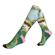 CSSWAL Compression Socks for Women Men 15-20 mmHg Support for Nurses Travel Running Athletic, Garden Farm Compression Stockings Support Socks