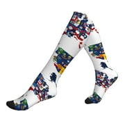 CSSWAL Compression Socks for Women Men 15-20 mmHg Support for Nurses Travel Running Athletic, The Map Of United States Compression Stockings Support Socks