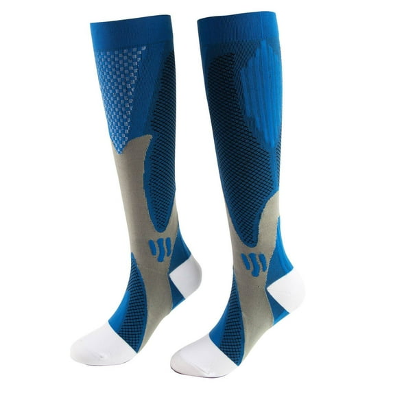 Compression Socks for Women & Men Circulation 20-30mmHg Knee high Plus Size Wide Calves is Best Support for Athletic Running Cycling
