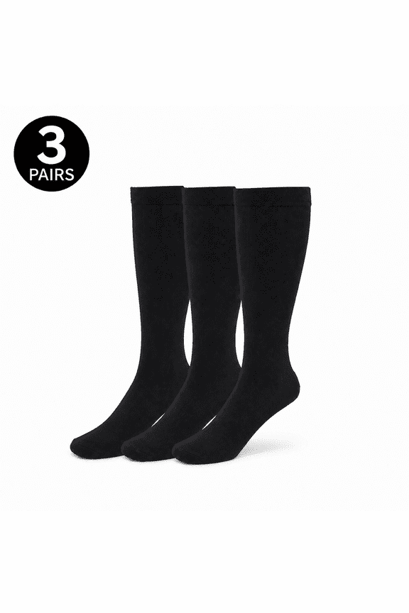 Gradual Compression Sports Nylon Socks, Waterproof and Sweat Proof, Fast Drying 3pack S/M