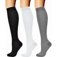 thumbnail image 1 of Compression Socks for Women & Men Knee High (3 Pairs) 15-20 mmHg is Best Support for Athletic Running Cycling, 1 of 7