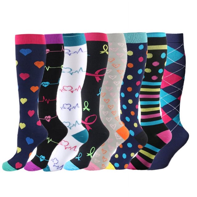 Compression Socks for Women & Men Circulation (8 Pairs) 15-20 mmHg is