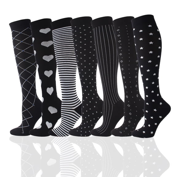 Compression Socks for Women & Men Circulation Best Support for Nurses, Running, Athletic,Flight Travel