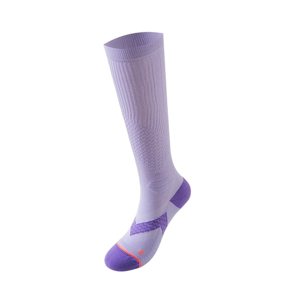Compression Socks for Women Men Graduated Compression Support Circulation Socks Light Purple Free