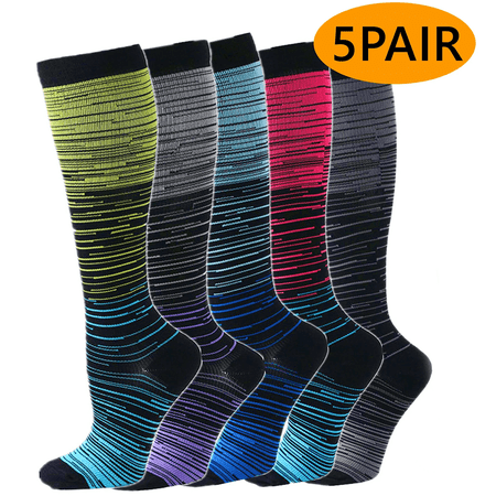 Compression Socks for Women Men Support Socks Knee High Wide Calf Socks 20-30mmhg