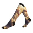 Compression Socks for Women MenRainbow Cloud White Horse Soft Wide Calf