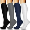 thumbnail image 1 of Compression Socks for Women Plus Size Cycling 4 Pairs The Support for Running and Cycling Outdoor Warm Stockings, 1 of 3