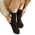 thumbnail image 1 of Compression Socks for Women Winter Warm Ankle Length Sport Fleece Crew Womens Socks Coffee, 1 of 4