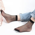 thumbnail image 1 of Compression Socks for Women Women Fashion Glitter Solid Fishnet Sock Transparent Elastic Sheer Ankle Socks Womens Socks Clearance, 1 of 5