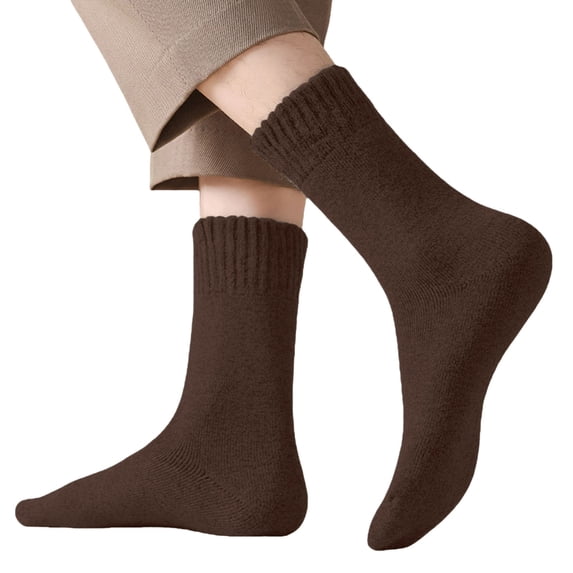 Compression Socks for Women Wool Cushioned Breathable Ankle Soft Casual Mens Socks Brown One Size
