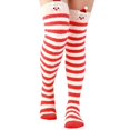 thumbnail image 1 of Compression Socks for Women - Y2K Retro Color Block Knee High Socks, Trendy Knit Street Style Fall Must Haves, Novelty Socks for Running & Diabetic, 1 of 4