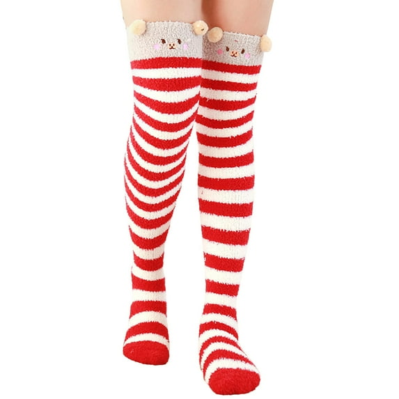 Compression Socks for Women - Y2K Retro Color Block Knee High Socks, Trendy Knit Street Style Fall Must Haves, Novelty Socks for Running & Diabetic