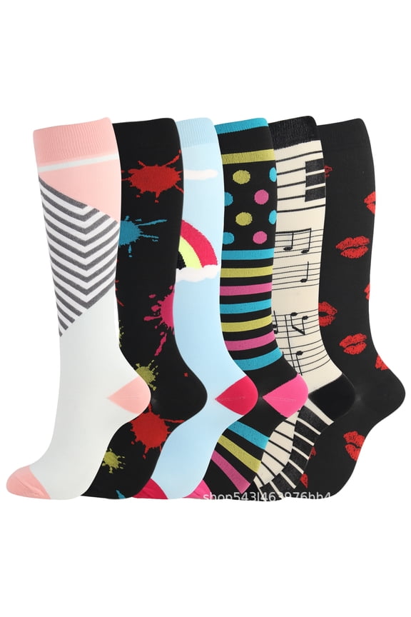 Compression Socks for Women and Men 20-30mmHg-Circulation Support Socks