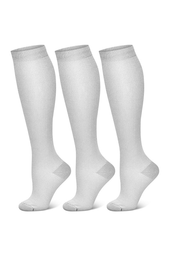 Compression Socks for Women and Men Circulation (3 Pairs) - Best for Nursing,Running,Travel Knee High Socks
