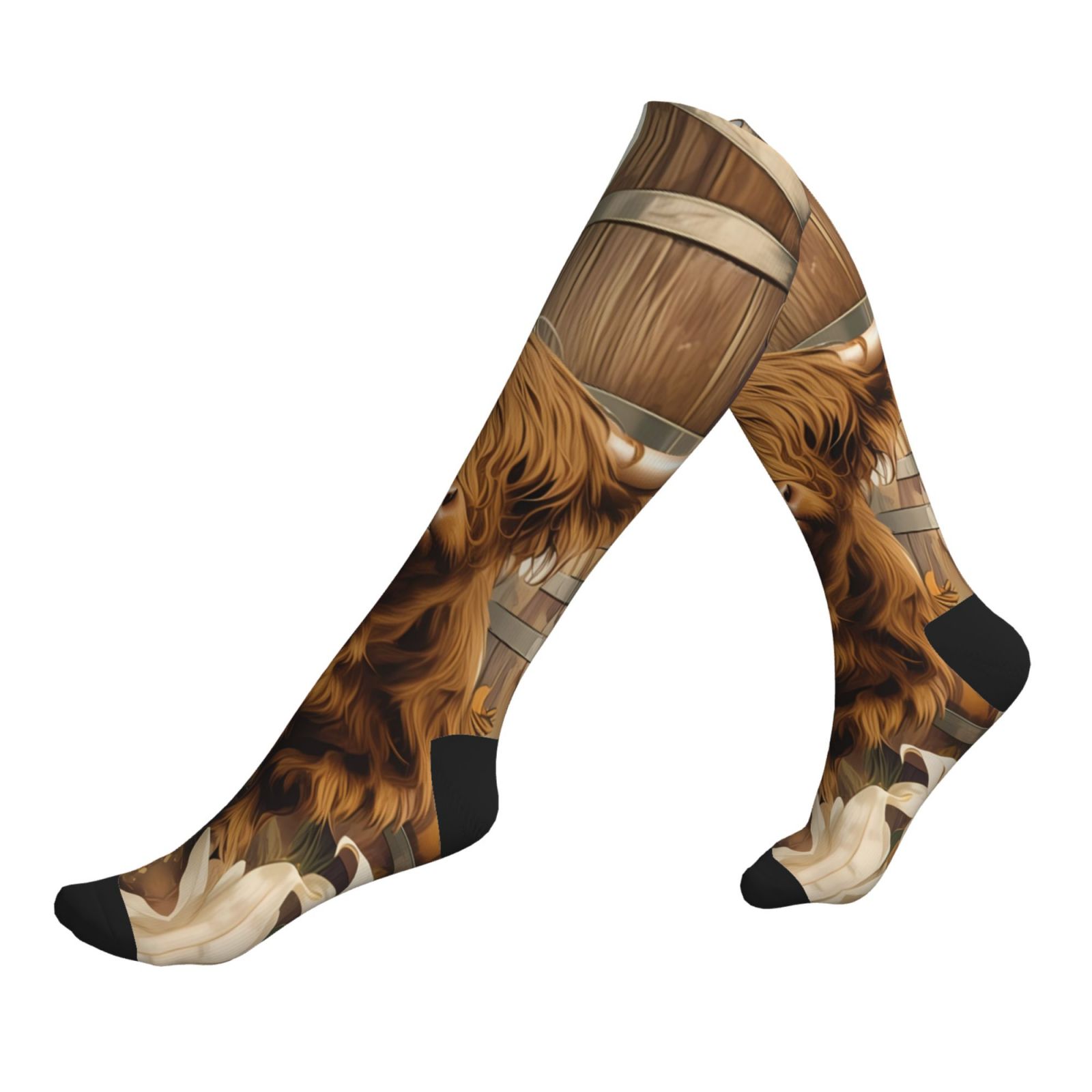 Compression Socks for Women and Men Circulation - Cow With Butterflies ...