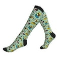 Compression Socks for Women and Men Circulation Green Cute Avocado