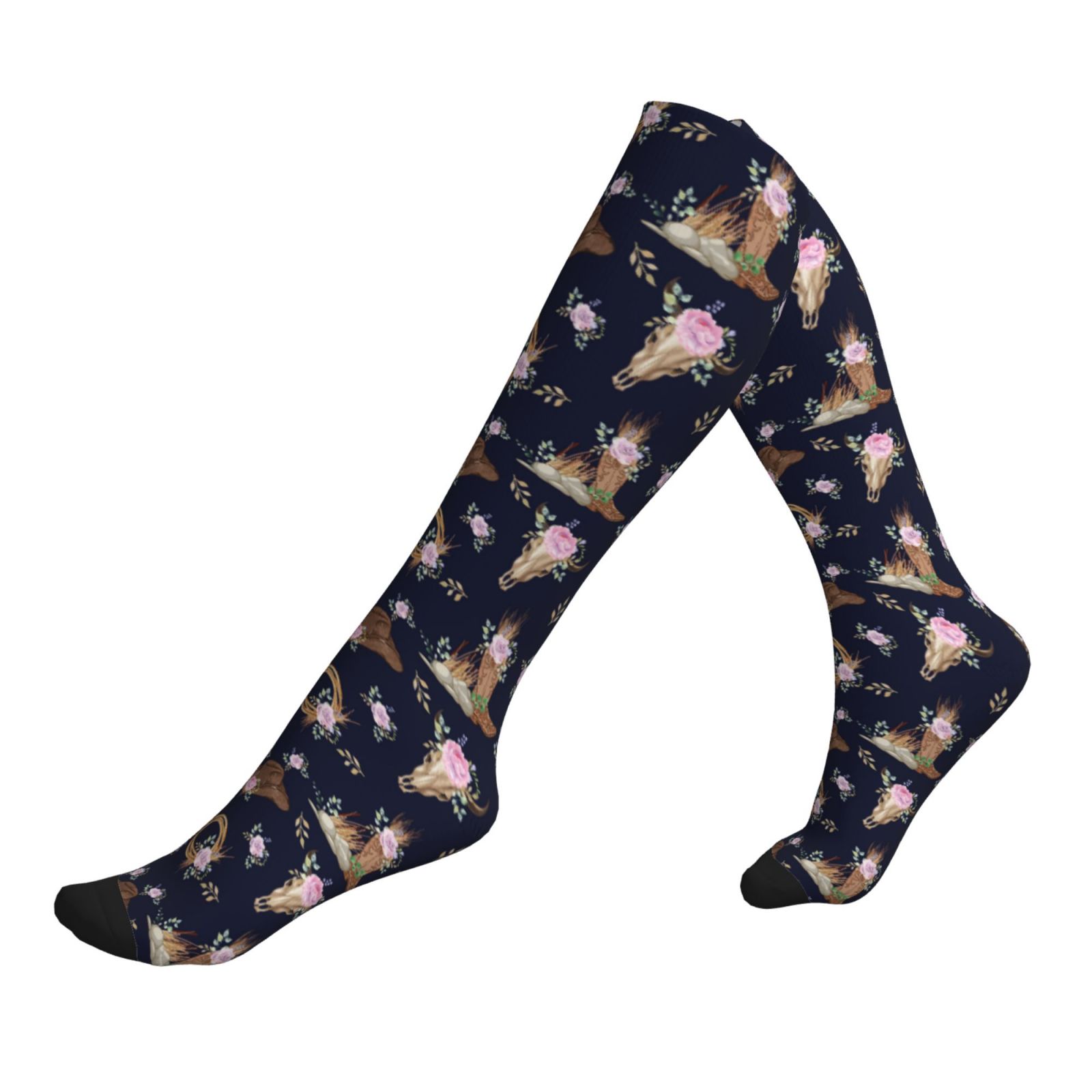 Compression Socks for Women and Men Circulation - cow skulls cowgirl ...