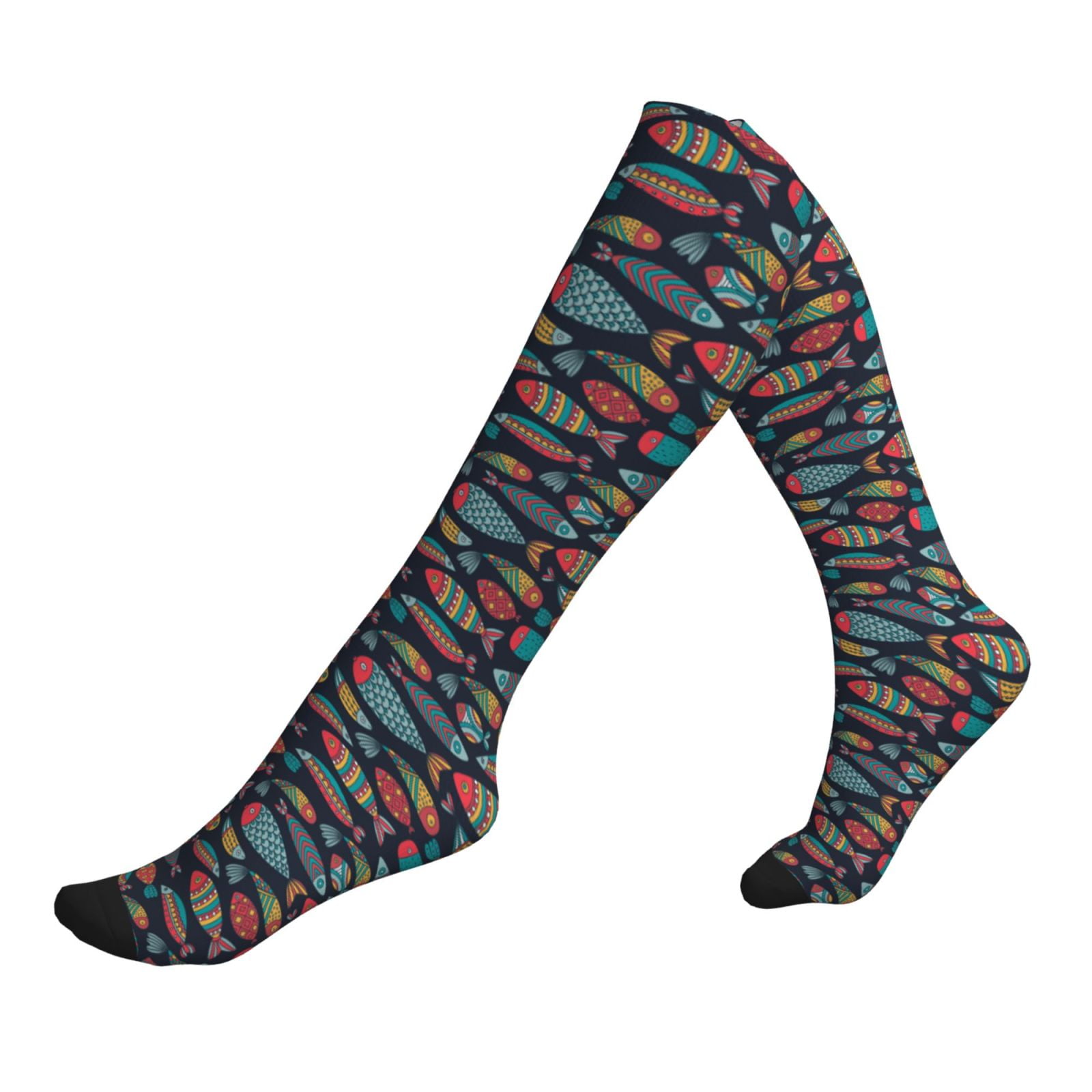 Compression Socks for Women and Men - Colorful Fish Compression Socks ...