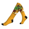 thumbnail image 1 of Compression Socks for Women and Men - Cool Dinosaur Playing Guitar Compression Socks Circulation for Workout, 1 of 8