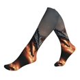 thumbnail image 1 of Compression Socks for Women and Men - Fiery Black Dragon Attack Compression Socks Circulation for Workout, 1 of 8