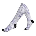 thumbnail image 1 of Compression Socks for Women and Men - Lilac Flowers Abstract Compression Socks Circulation for Workout, 1 of 8