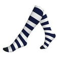thumbnail image 1 of Compression Socks for Women and Men - Navy Blue And White Stripes Compression Socks Circulation for Workout, 1 of 8