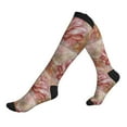 thumbnail image 1 of Compression Socks for Women and Men - Pink Lotus Compression Socks Circulation for Workout, 1 of 8