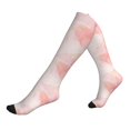 thumbnail image 1 of Compression Socks for Women and Men - Pink Marble Compression Socks Circulation for Workout, 1 of 8